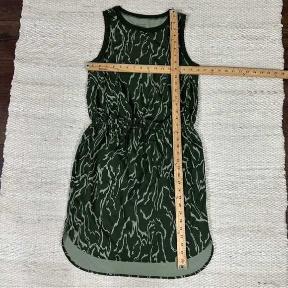 Athleta Sz XS Olive Geometric Rincon Printed Mini Dress - Picture 10 of 15